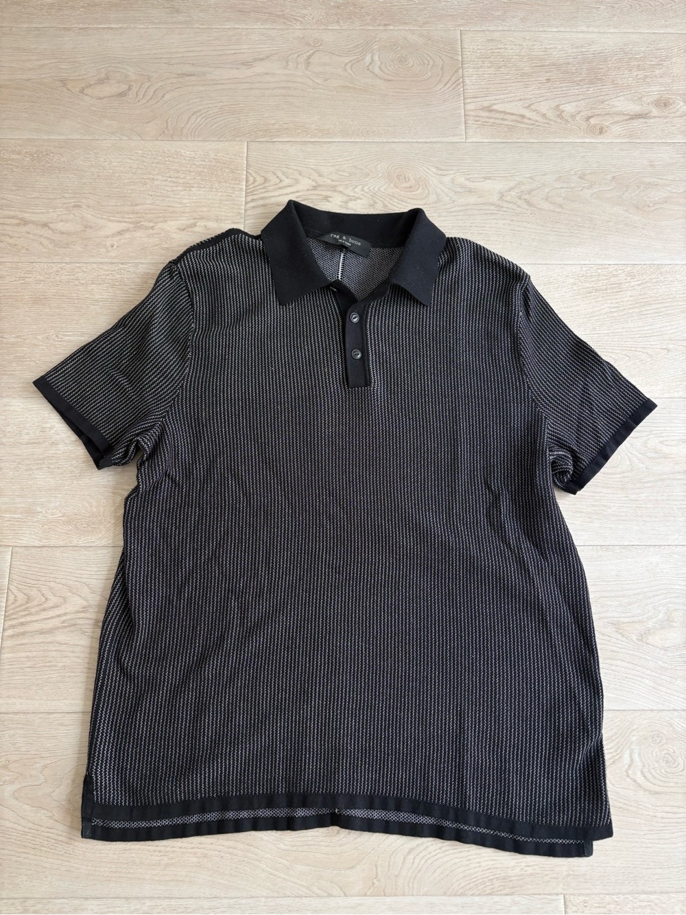 Rag & Bone Harvey Knit Short Sleeve Polo size XL